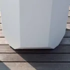 Witte binnen- of buitenvaas in plastic van 3 maten - Gem by Myyour Viadurini