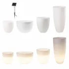 Vaas met led- of zonne-verlichting Modern ontwerp van verschillende afmetingen - Svasostar Viadurini