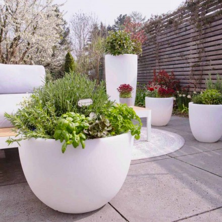 Vaas met led- of zonne-verlichting Modern ontwerp van verschillende afmetingen - Svasostar Viadurini