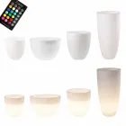 Vaas met led- of zonne-verlichting Modern ontwerp van verschillende afmetingen - Svasostar Viadurini