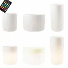 Vaas met zonne-verlichting of led-ontwerp voor binnen of buiten - Cilindrostar Viadurini