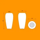 2 stuks witte, beige of antraciet polyethyleen vaas - Skin by Myyour Viadurini