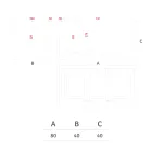 Rechthoekige gekleurde polyethyleen buitenvaas Made in Italy - grijs Viadurini