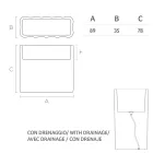 Heldere tuinpot in wit polyethyleen gemaakt in Italië - Crizia Viadurini