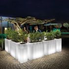 Heldere tuinpot in wit polyethyleen gemaakt in Italië - Crizia Viadurini