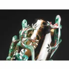 Handgemaakte binnenvaas in gekleurd glas met gekko's Made in Italy - Geco Viadurini