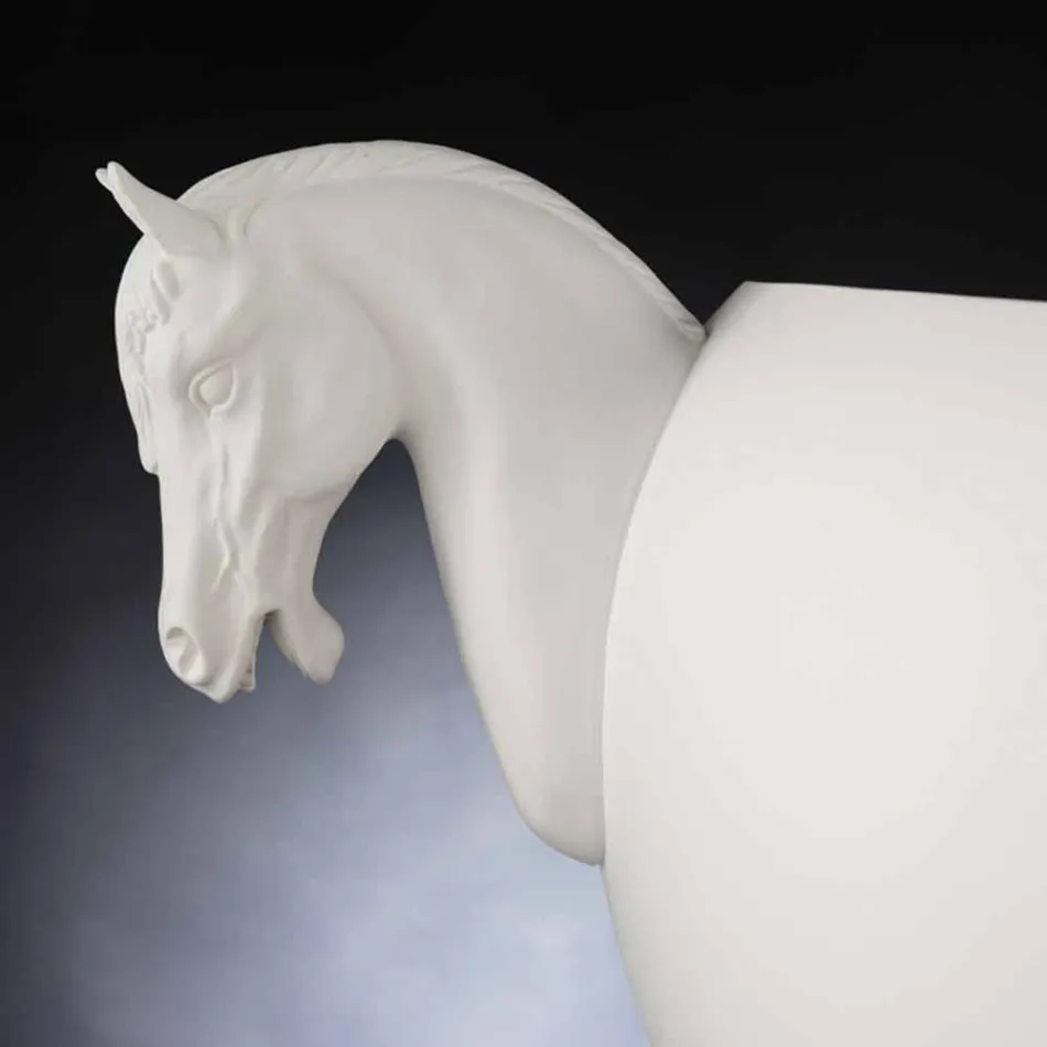 Binnenvaas in wit keramiek of 24-karaats goud, handgemaakt in Italië - Jacky Viadurini