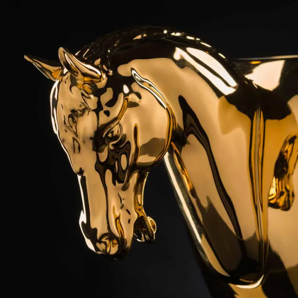 Binnenvaas in wit keramiek of 24-karaats goud, handgemaakt in Italië - Jacky Viadurini