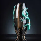 Binnenvaas van gebrandschilderd glas met gekko's handgemaakt in Italië - Geco Viadurini