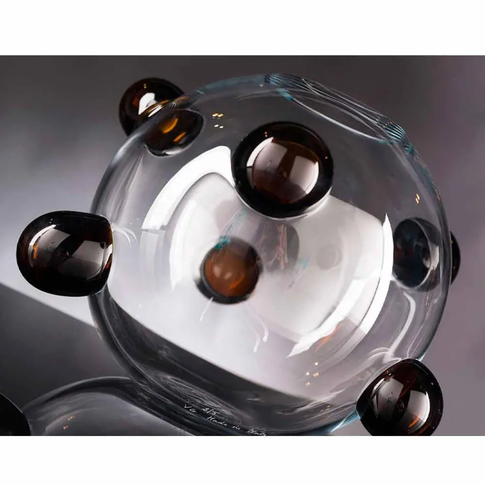 Ronde binnenvaas in geblazen muranoglas gemaakt in Italië - Astore Viadurini