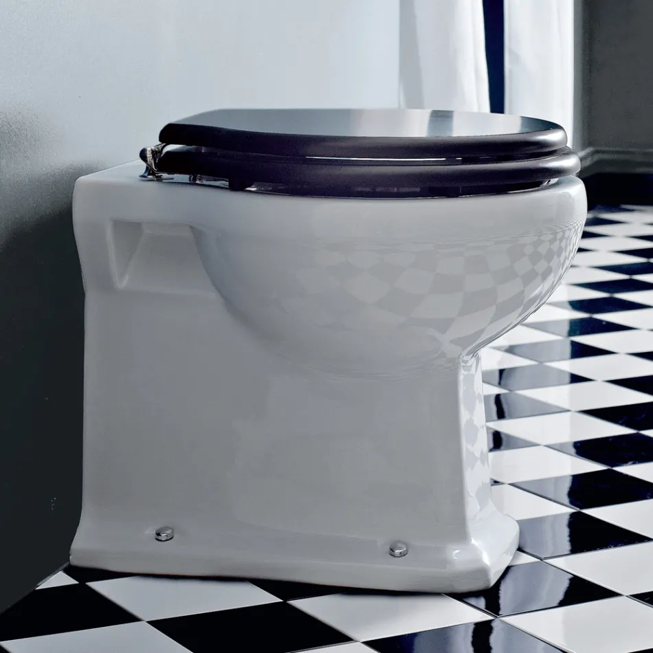 Vloervaas Klassiek design Terug naar muur in Made in Italy keramiek - Marwa Viadurini