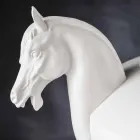 Handgemaakte decoratieve vaas in wit keramiek of 24-karaats goud gemaakt in Italië - Jakcy Viadurini