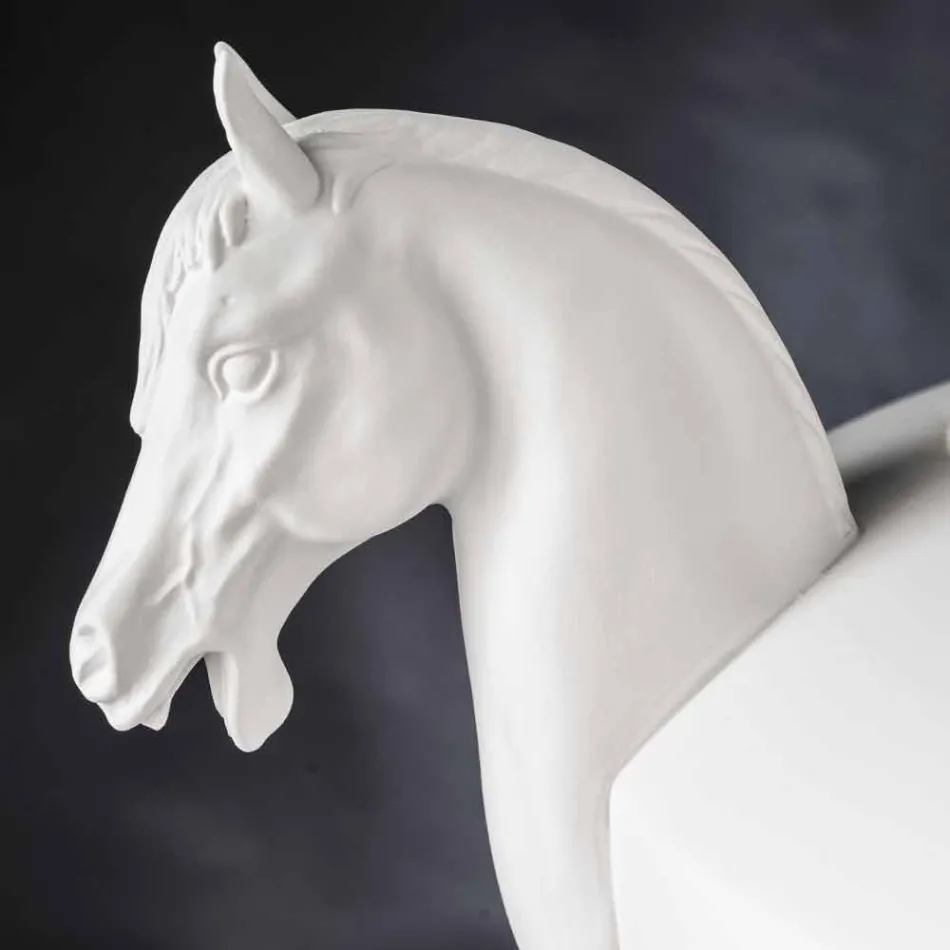 Handgemaakte decoratieve vaas in wit keramiek of 24-karaats goud gemaakt in Italië - Jakcy Viadurini