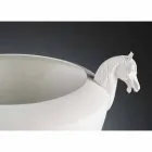 Handgemaakte decoratieve vaas in wit keramiek of 24-karaats goud gemaakt in Italië - Jakcy Viadurini