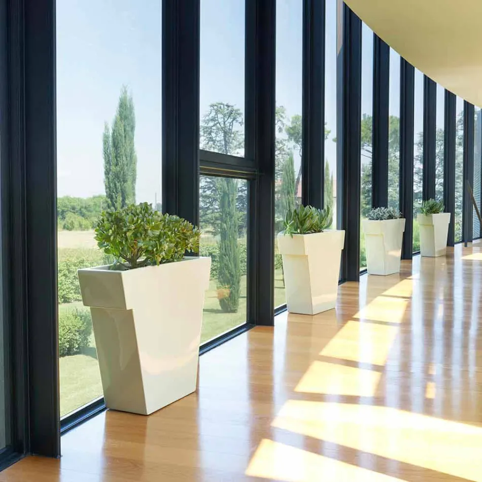 Gekleurde decoratieve vaas Dia De moderne polyethyleen vaas gemaakt in Italië Viadurini