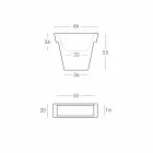 Gekleurde decoratieve vaas Dia De moderne polyethyleen vaas gemaakt in Italië Viadurini