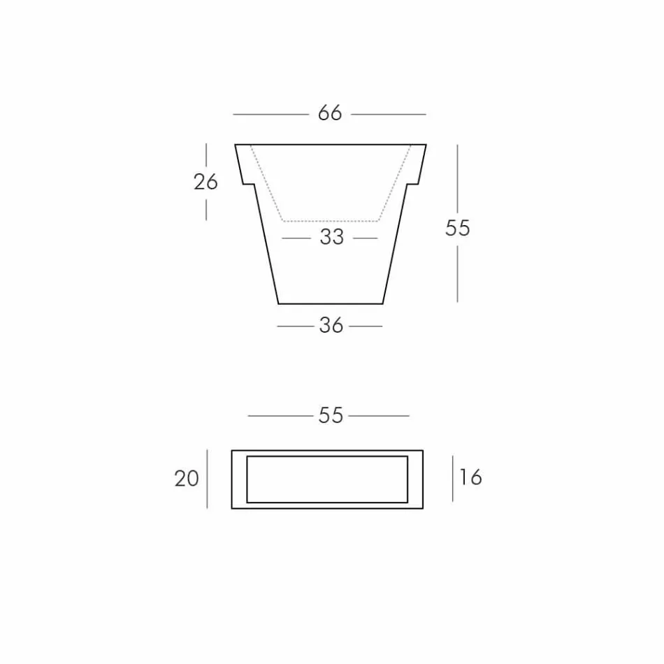 Gekleurde decoratieve vaas Dia De moderne polyethyleen vaas gemaakt in Italië Viadurini