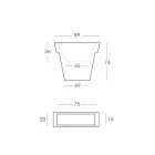 Gekleurde decoratieve vaas Dia De moderne polyethyleen vaas gemaakt in Italië Viadurini