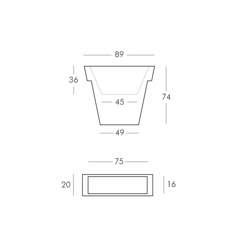 Gekleurde decoratieve vaas Dia De moderne polyethyleen vaas gemaakt in Italië Viadurini