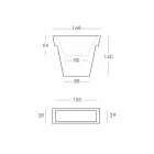 Gekleurde decoratieve vaas Dia De moderne polyethyleen vaas gemaakt in Italië Viadurini