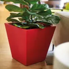 Decoratieve binnenvaas in gekleurd polyethyleen Made in Italy - Mengo Viadurini