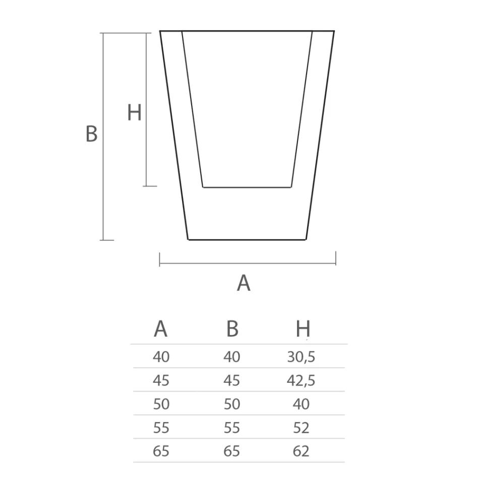 Decoratieve binnenvaas in gekleurd polyethyleen Made in Italy - Mengo Viadurini