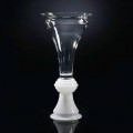 Decoratieve glazen binnenvaas met witte basis Made in Italy - Catia