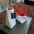 Decoratieve designvaas in Bardiglio of Carrara-marmer Gemaakt in Italië - Prisma Viadurini