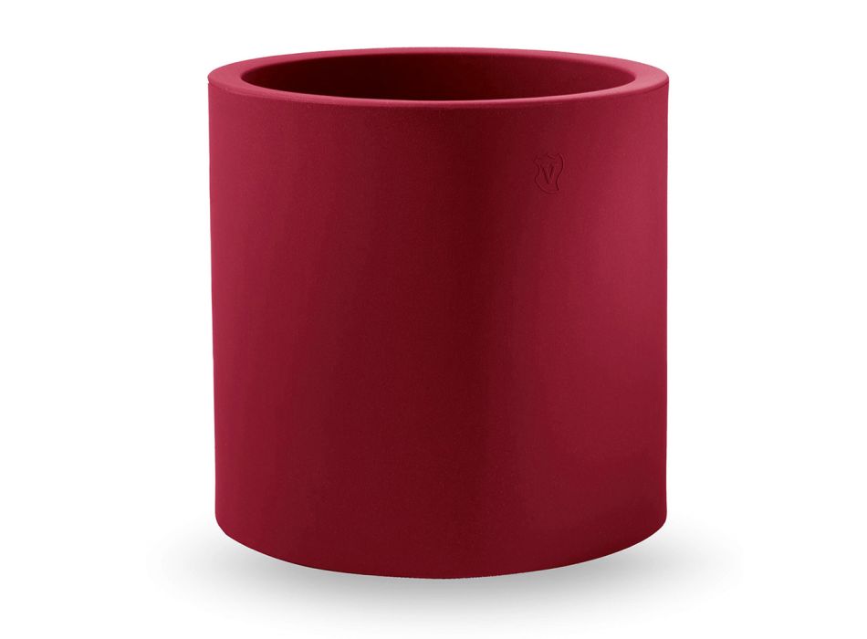 Cilindrische vorm decoratieve vaas in polyethyleen Made in Italy - Tonello Viadurini