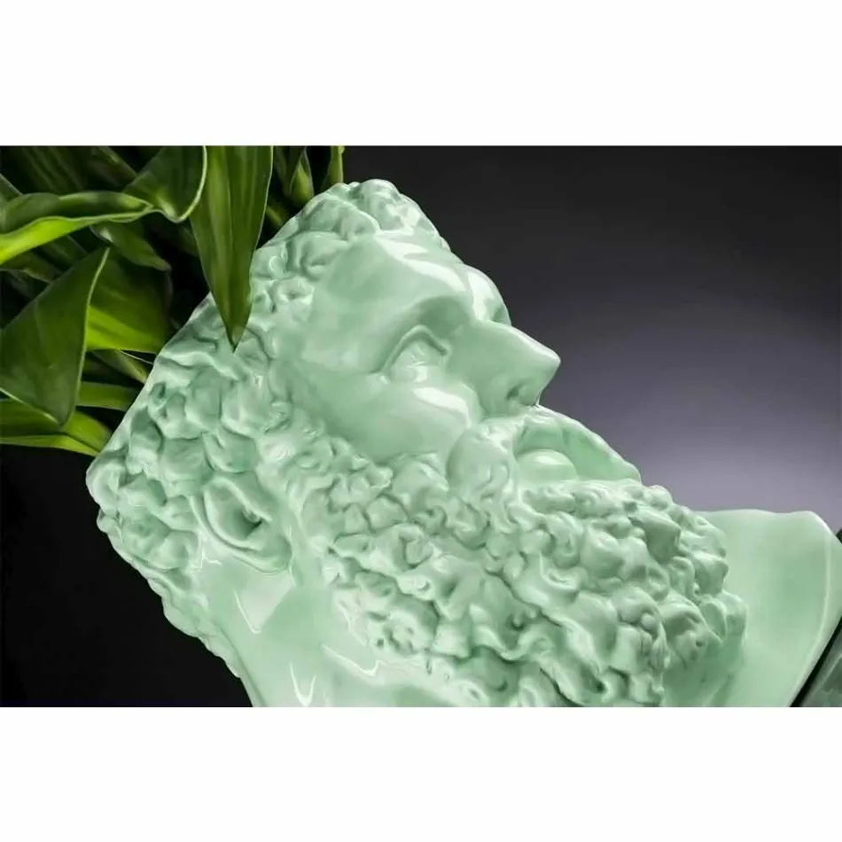 Handgemaakte gekleurde keramische decoratieve vaas gemaakt in Italië - Maciste Viadurini