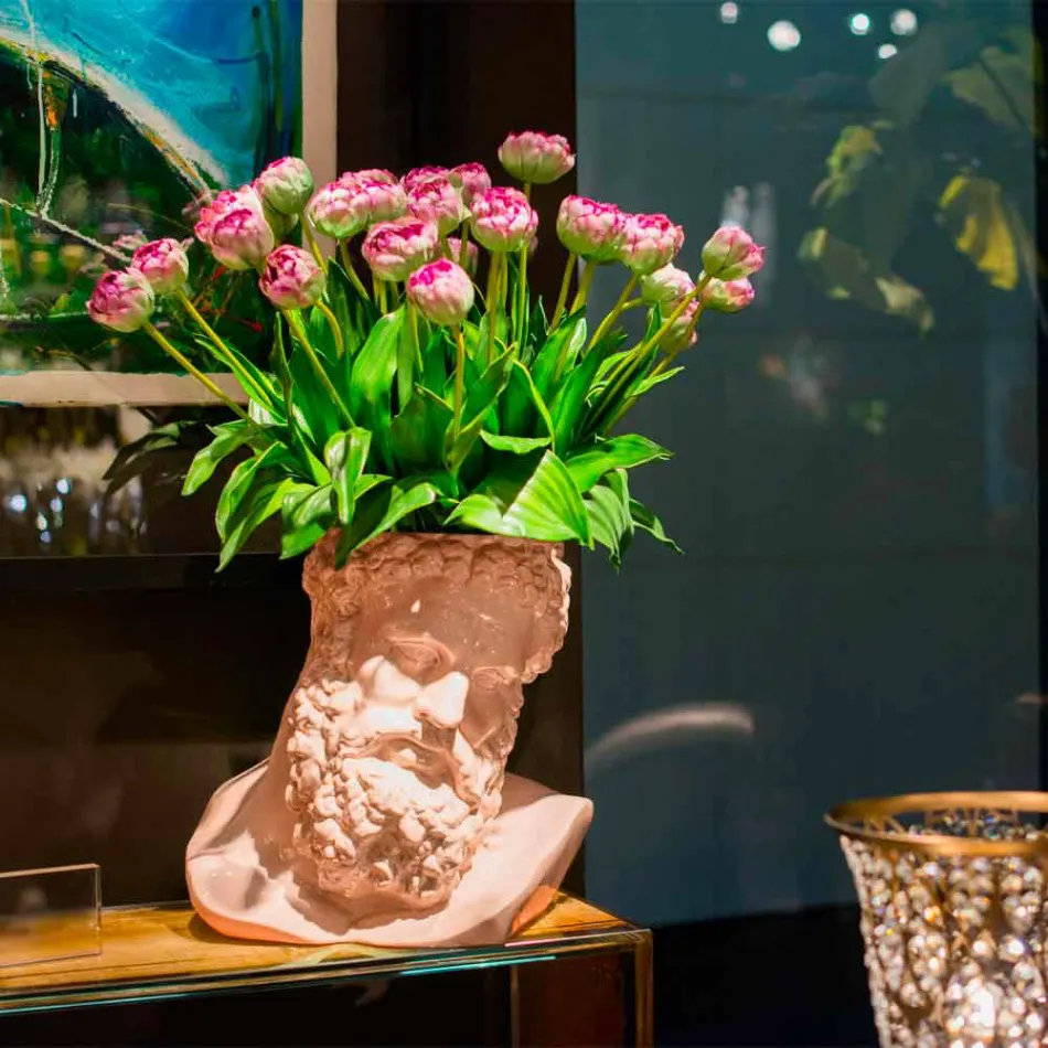 Handgemaakte gekleurde keramische decoratieve vaas gemaakt in Italië - Maciste Viadurini