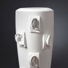 Decoratieve keramische vaas met decoraties Handgemaakt in Italië - Capuano Viadurini