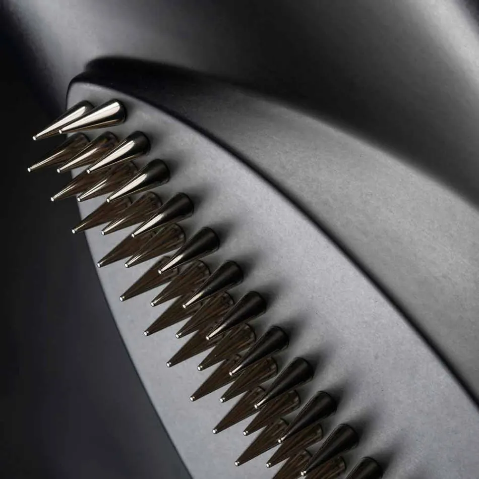 Decoratieve vaas in mat zwart keramiek handgemaakt in Italië - Medina Viadurini