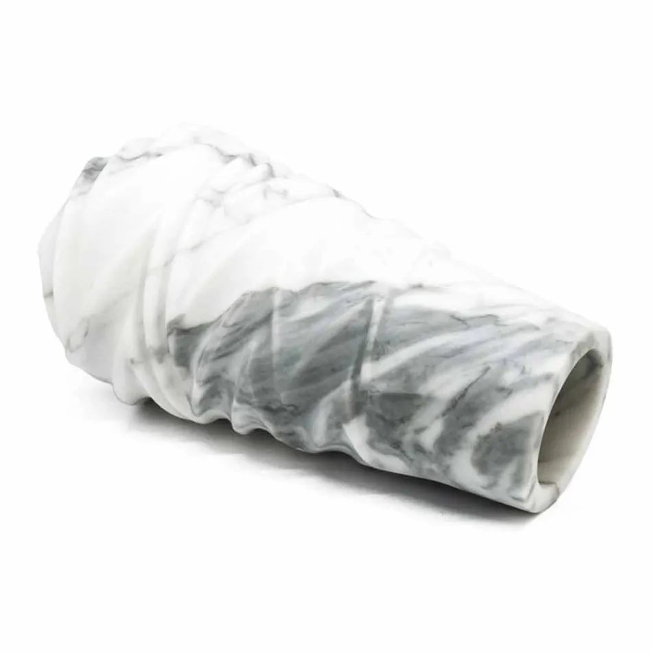 Arabesque marmeren design decoratieve vaas gemaakt in Italië - Brock Viadurini