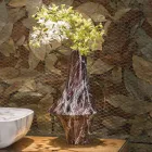 Decoratieve vaas in rood marmer met witte aderen Made in Italy - Origineel Viadurini