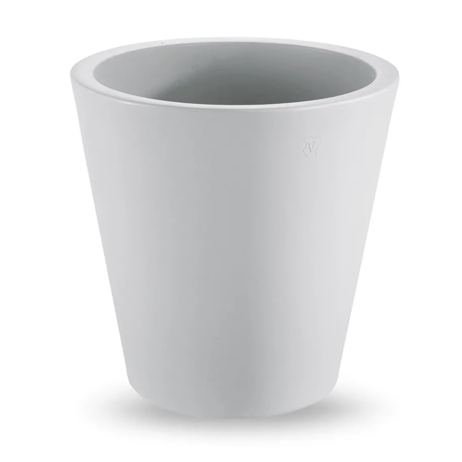 Ronde gekleurde polyethyleen decoratieve vaas gemaakt in Italië - Mengo Viadurini