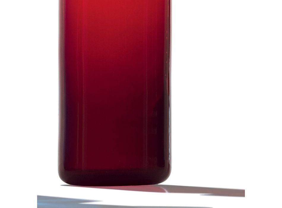 Rode Murano geblazen glazen decoratieve vaas gemaakt in Italië - Belindo Viadurini