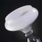 Moderne decoratieve vaas in wit en transparant glas Made in Italy - Vulcano Viadurini