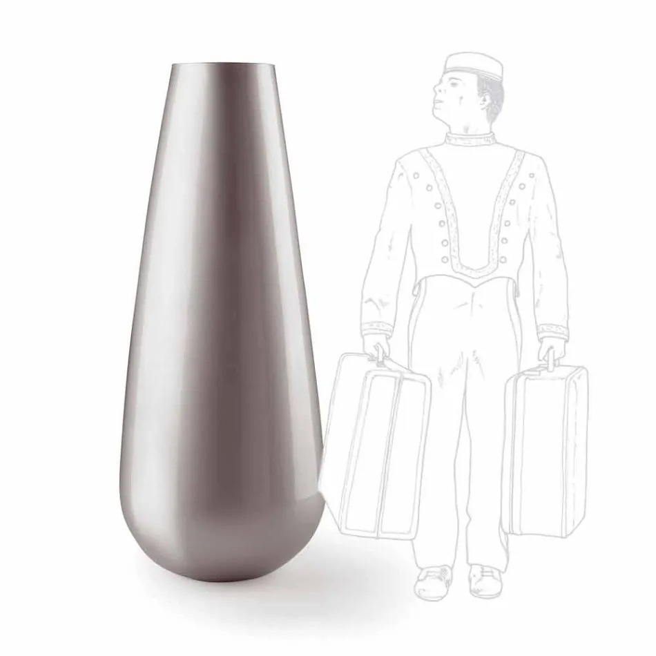 Decoratieve designvaas voor buiten in polyethyleen Made in Italy - Menea Viadurini