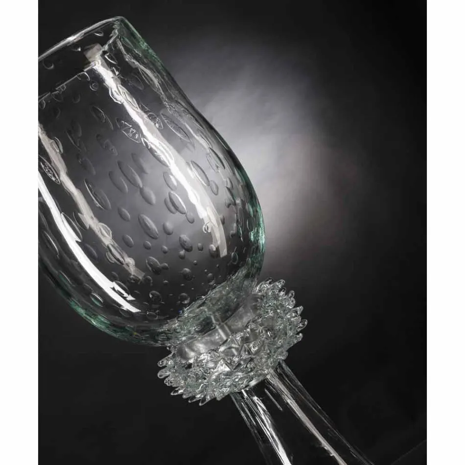 Elegante binnenvaas van geblazen muranoglas gemaakt in Italië - Copernicus Viadurini