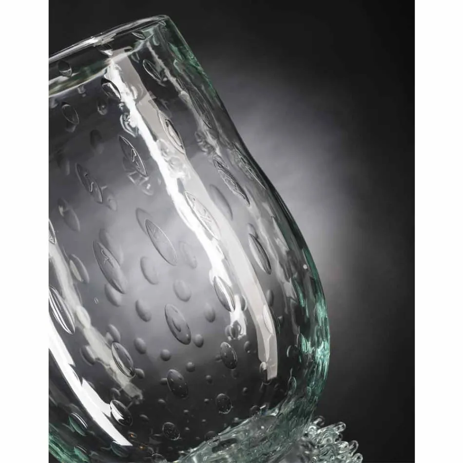 Elegante binnenvaas van geblazen muranoglas gemaakt in Italië - Copernicus Viadurini