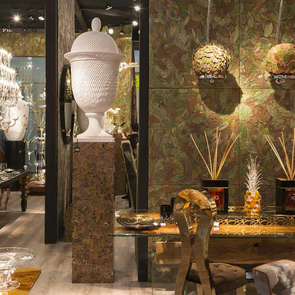 Elegante keramische binnenvaas handgemaakt gemaakt in Italië - Napoleone Viadurini