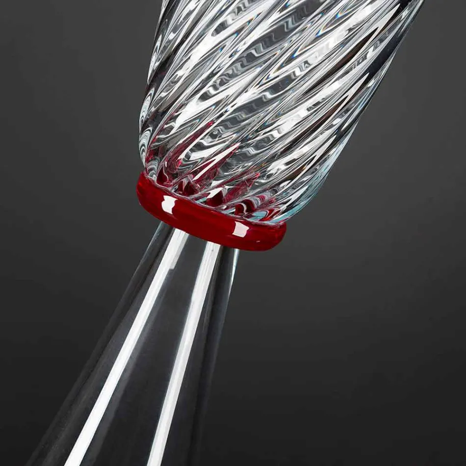 Elegante binnenvaas van geblazen muranoglas gemaakt in Italië - Inverso Viadurini