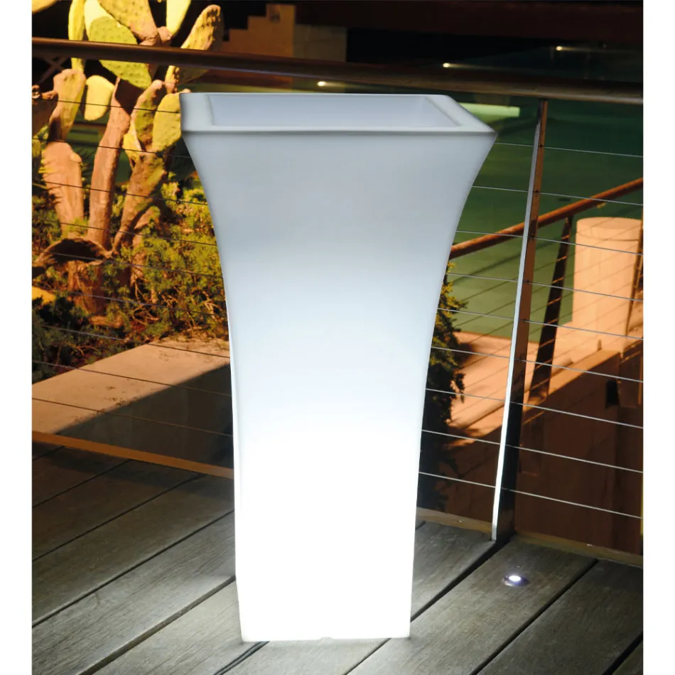 Tuinbloempot in gekleurd polyethyleen Made in Italy - Tremont Viadurini