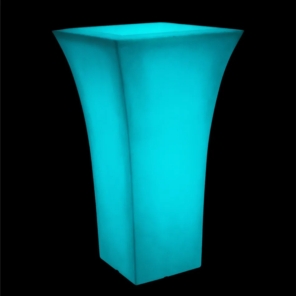 Tuinbloempot in gekleurd polyethyleen Made in Italy - Tremont Viadurini