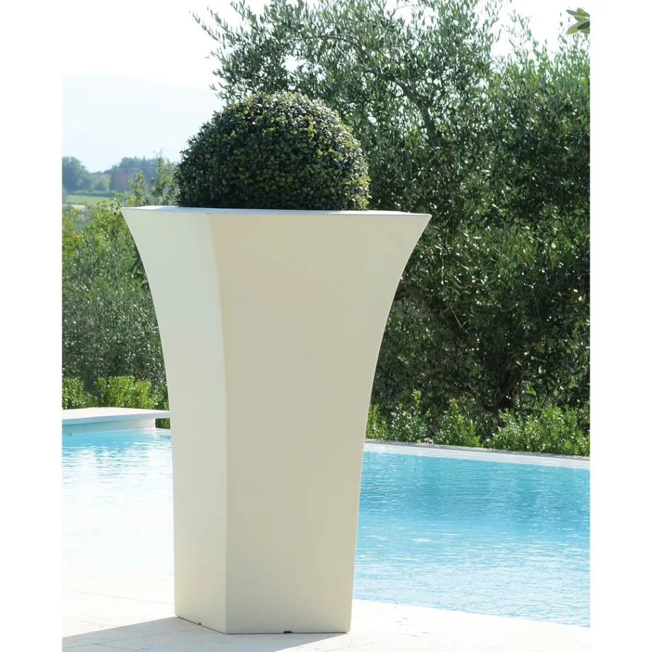 Tuinbloempot in gekleurd polyethyleen Made in Italy - Tremont Viadurini