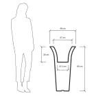 Ronde tuinplanter in polyethyleen Made in Italy - Tremont Viadurini