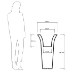 Ronde tuinplanter in polyethyleen Made in Italy - Tremont Viadurini