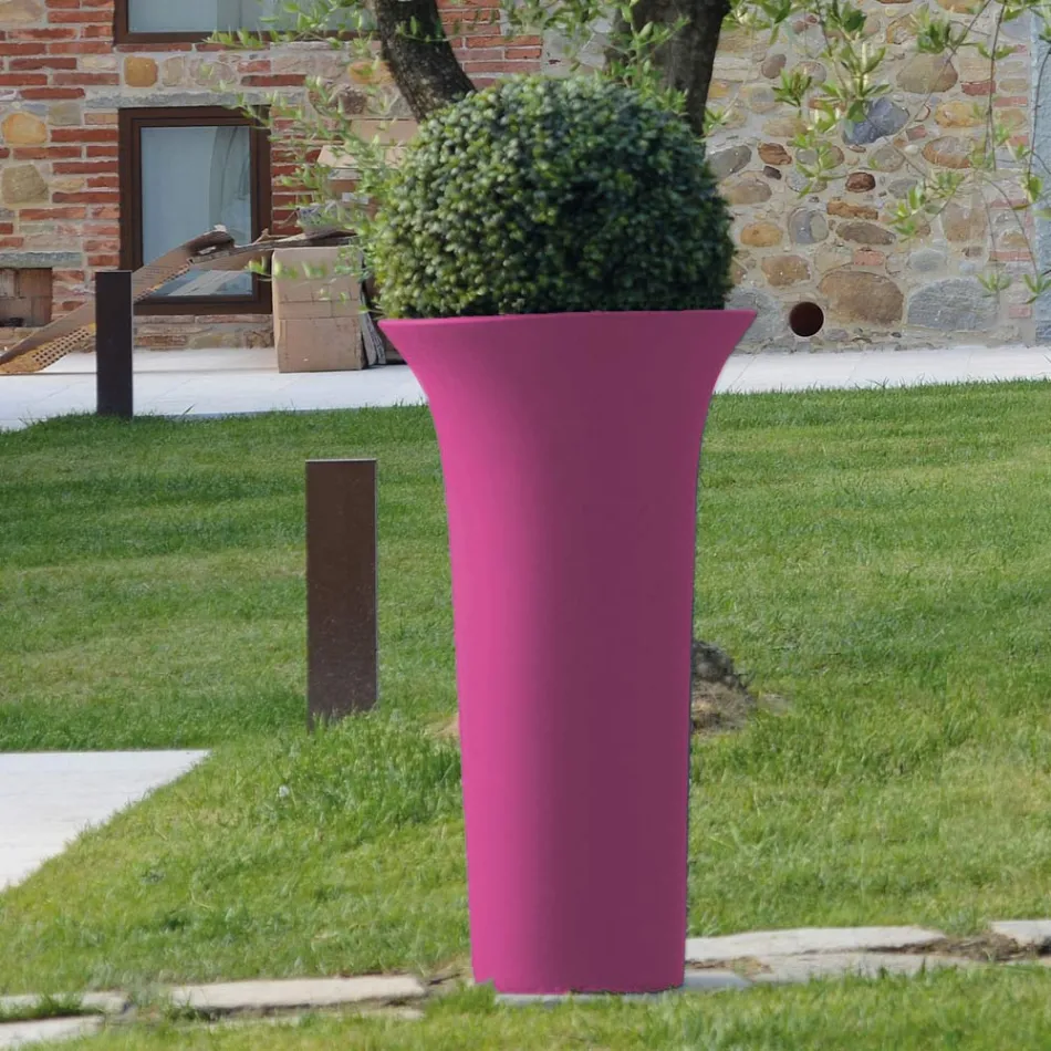 Ronde tuinplanter in polyethyleen Made in Italy - Tremont Viadurini