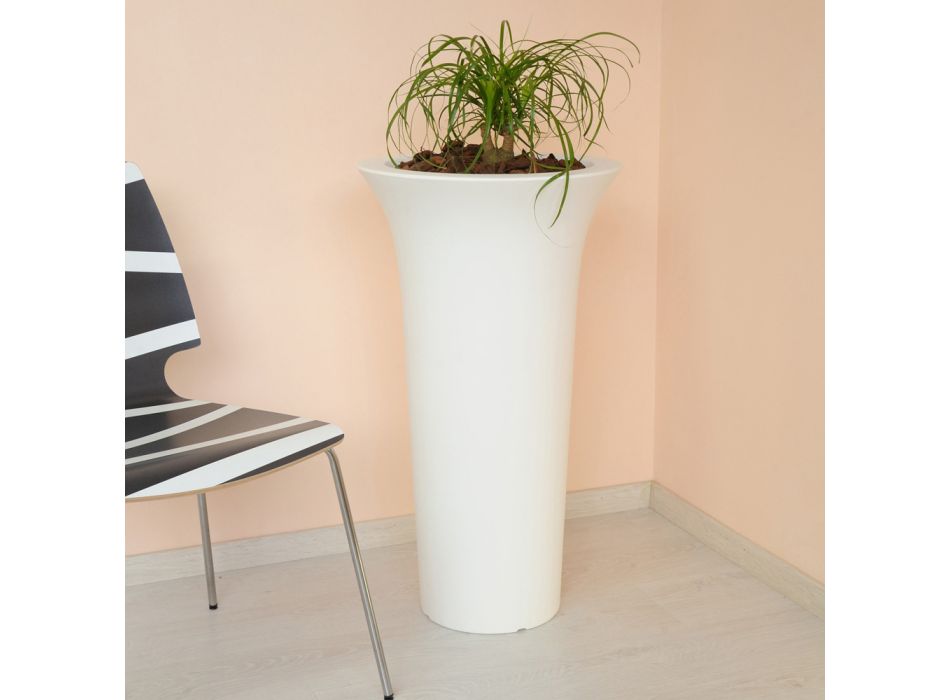 Ronde tuinplanter in polyethyleen Made in Italy - Tremont Viadurini